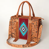 American Darling Briefcase Hand Tooled Saddle Blanket Genuine Leather women bag western handbag purse