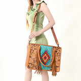American Darling Briefcase Hand Tooled Saddle Blanket Genuine Leather women bag western handbag purse