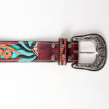 American Darling ADBLF121-L Beautifully Hand Tooled Genuine American Leather Belt Men and Women