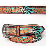 American Darling ADBLF121-L Beautifully Hand Tooled Genuine American Leather Belt Men and Women