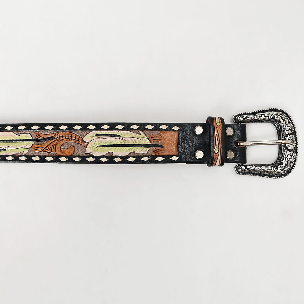 American Darling ADBLF121-L Beautifully Hand Tooled Genuine American Leather Belt Men and Women