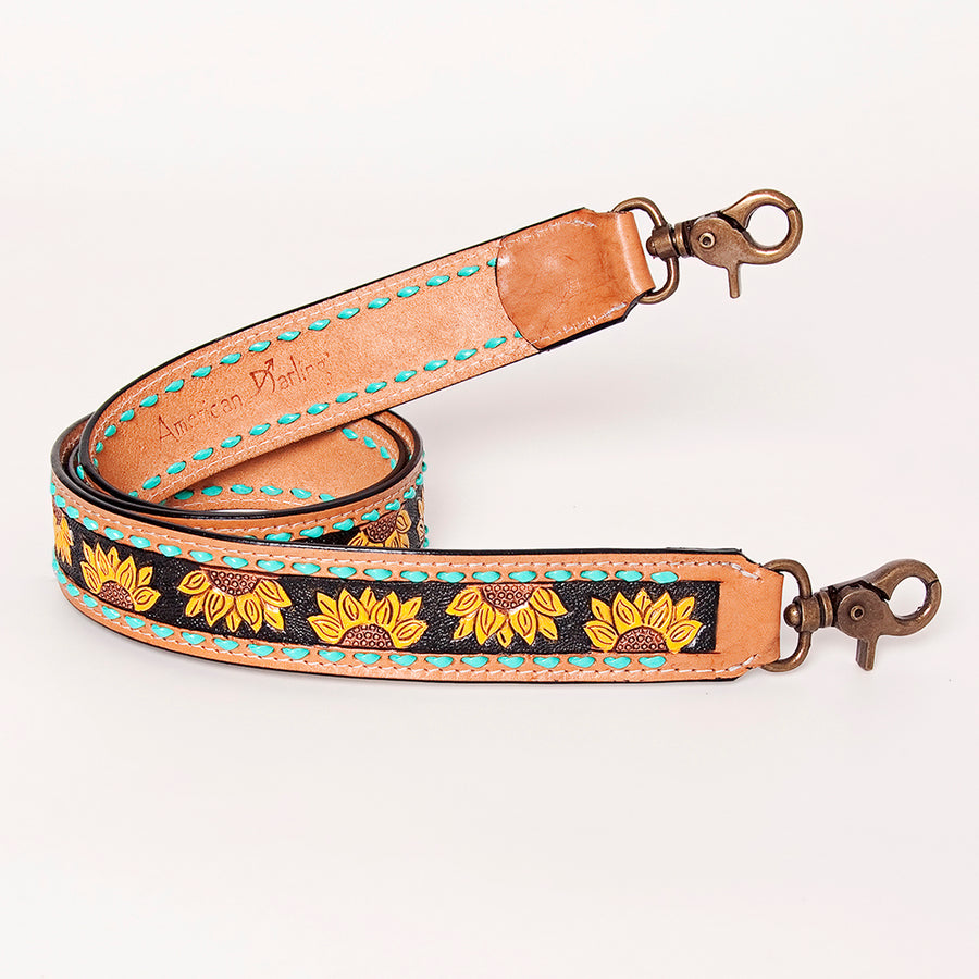 American Darling Hand Tooled Genuine Leather Crossbody Handle Strap for Bags Phone Wallet Purse Clutch