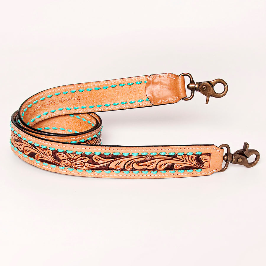 American Darling Hand Tooled Genuine Leather Crossbody Handle Strap for Bags Phone Wallet Purse Clutch