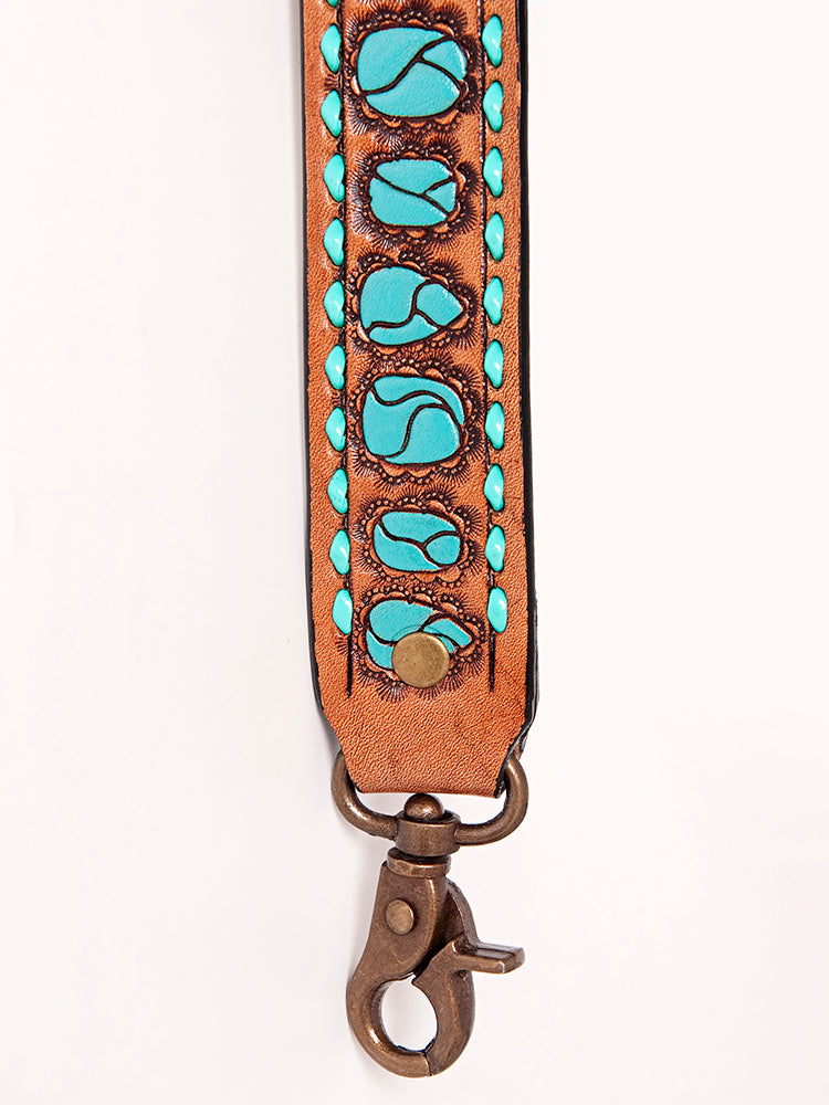 American Darling ADSTF142A Hand Tooled Genuine Leather Crossbody Handle Strap For Bags