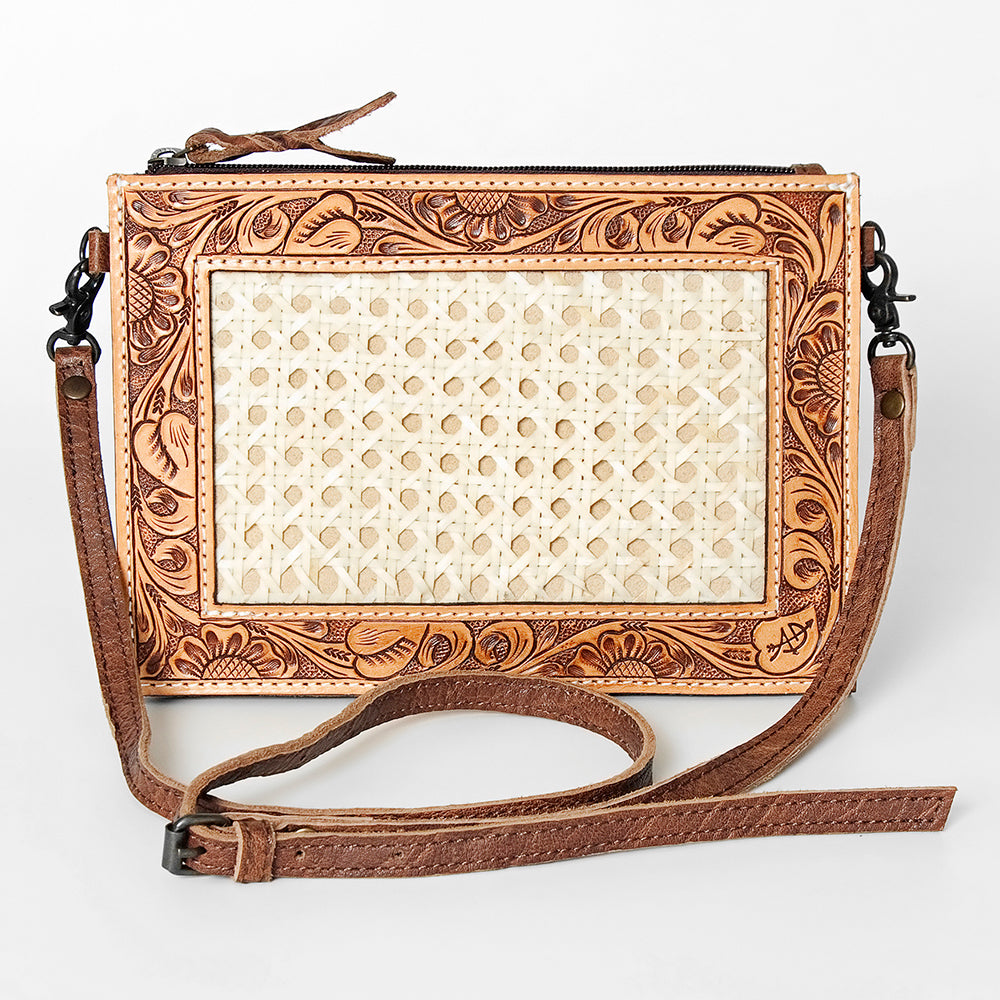 American Darling Clutch Hand Tooled Genuine Leather Western Women Bag Handbag Purse Tan | Purses for Cute