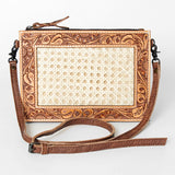American Darling Clutch Hand Tooled Genuine Leather Western Women Bag Handbag Purse Tan | Purses for Cute