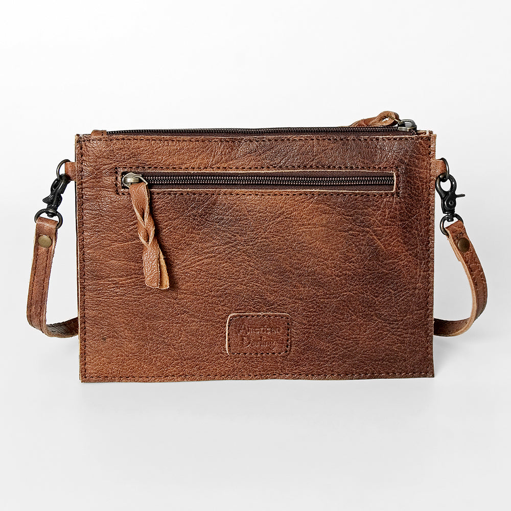 American Darling Clutch Hand Tooled Genuine Leather Western Women Bag Handbag Purse Tan | Purses for Cute