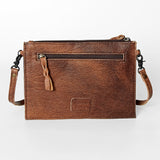 American Darling Clutch Hand Tooled Genuine Leather Western Women Bag Handbag Purse Tan | Purses for Cute