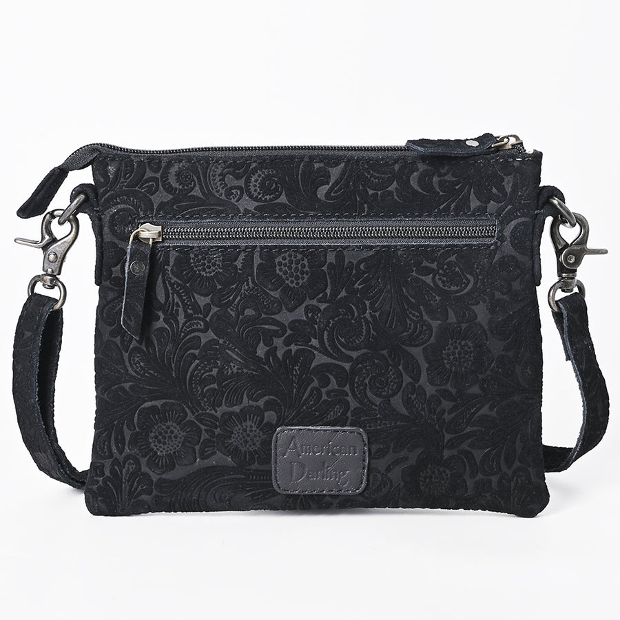 American Darling Western Small Crossbody Bag – Genuine Hair-On Cowhide Leather with Fringes, Adjustable Strap, Handcrafted in Texas