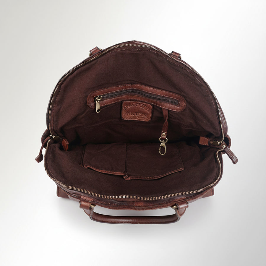Spaghetti Western Swc130Brn Tote Vintage Handmade Drum Dyed Genuine European Cowhide Leather Women Bag Western Handbag Purse