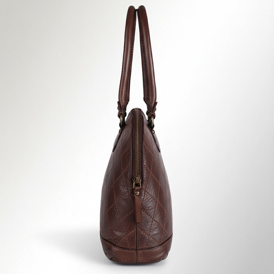 Spaghetti Western Swc123Abrn Tote Vintage Handmade Drum Dyed Genuine European Cowhide Leather Women Bag Western Handbag Purse