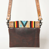 American Darling Messenger Hand Tooled Saddle Blanket Genuine Leather women bag western handbag purse