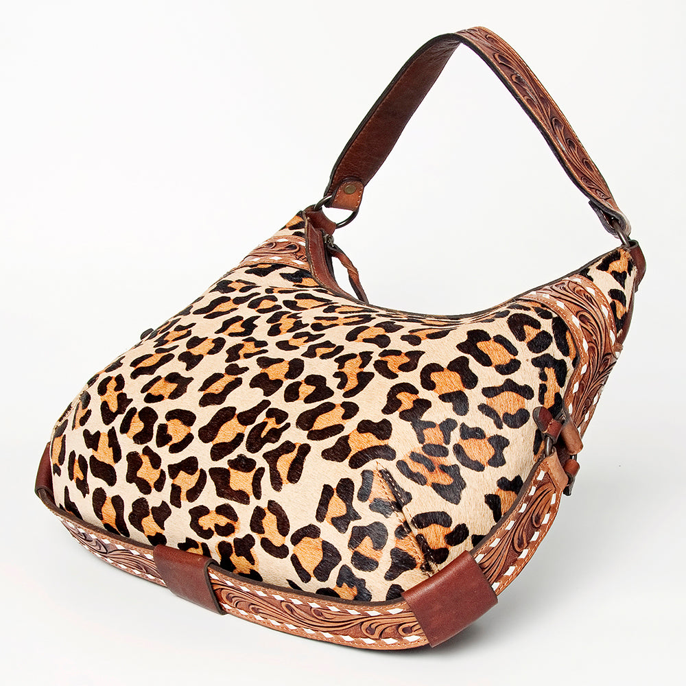 American Darling Hobo Hand Tooled Hair-On Genuine Leather Women Bag Western Handbag Purse