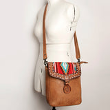 American Darling Cross Body Hand Tooled Saddle Blanket Genuine Leather women bag western handbag purse