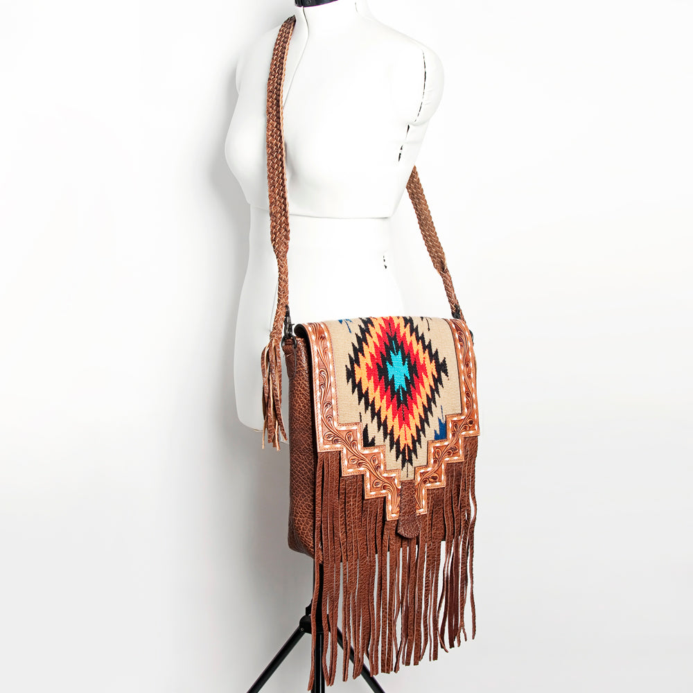 American Darling Cross Body Saddle Blanket Hand Tooled Genuine Leather women bag western handbag purse