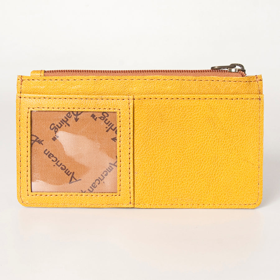American Darling Card-Holder, Genuine Full Grain Vegetable Tanned Leather, Slim Western Travel Wallet,