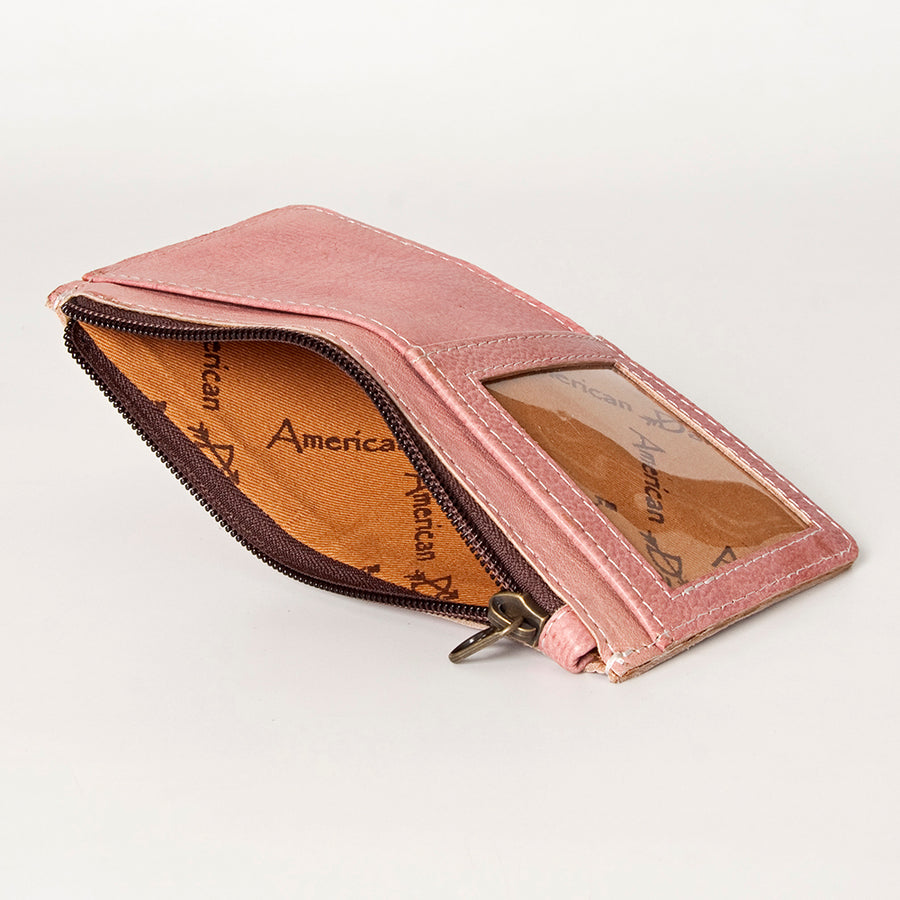 American Darling Card-Holder, Genuine Full Grain Vegetable Tanned Leather, Slim Western Travel Wallet,