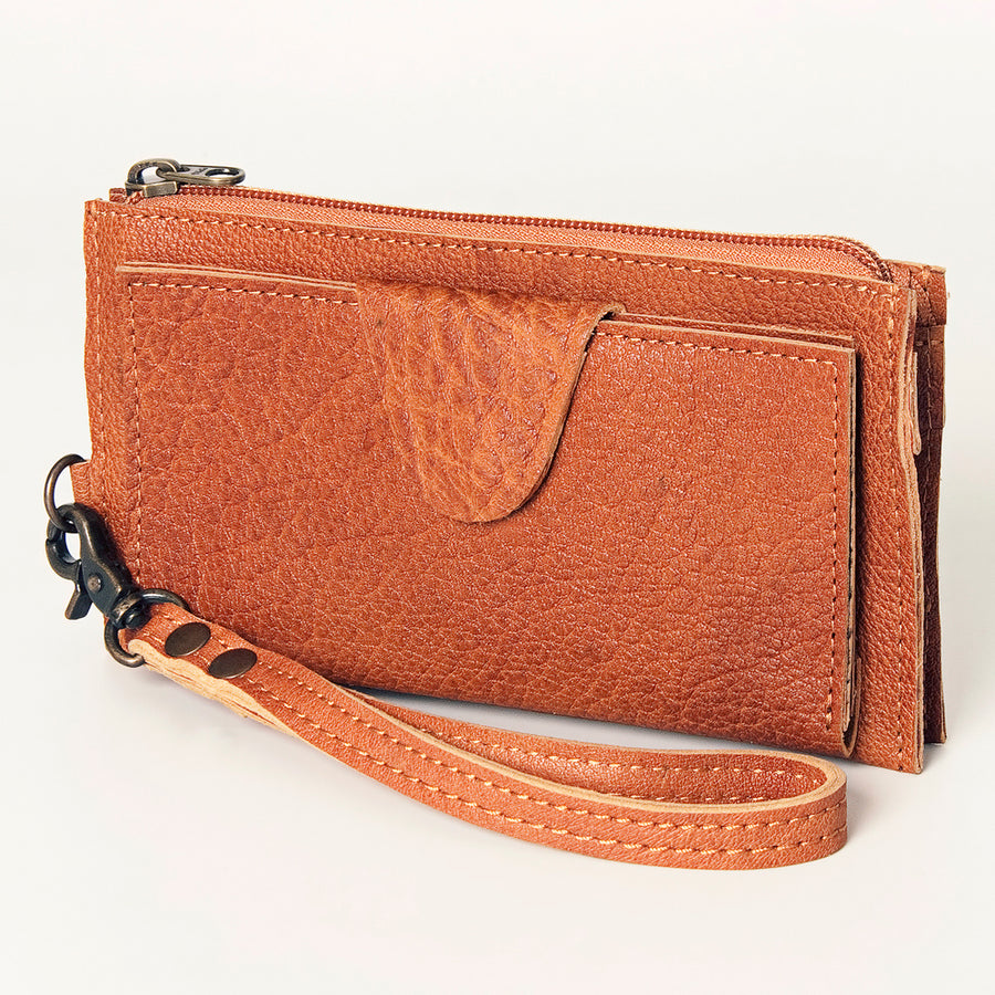 American Darling Handcrafted Leather Wristlet bag - Full Grain Western Purse - Uhorse