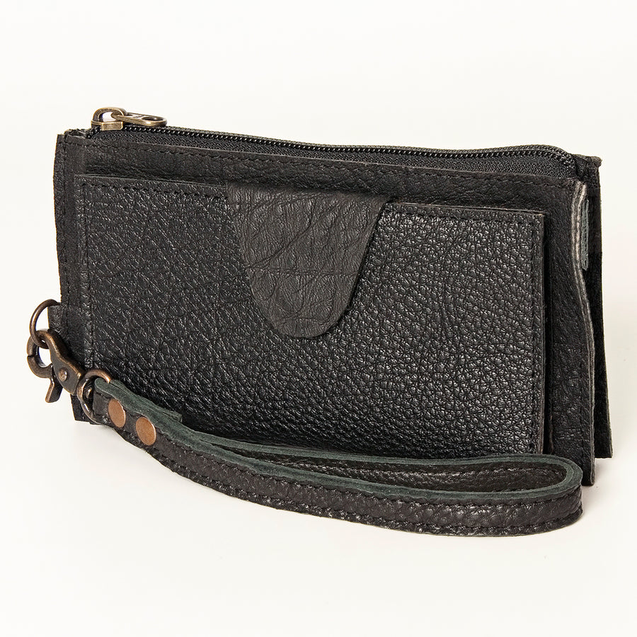 American Darling Handcrafted Leather Wristlet bag - Full Grain Western Purse - Uhorse