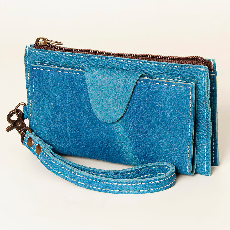American Darling Handcrafted Leather Wristlet bag - Full Grain Western Purse - Uhorse