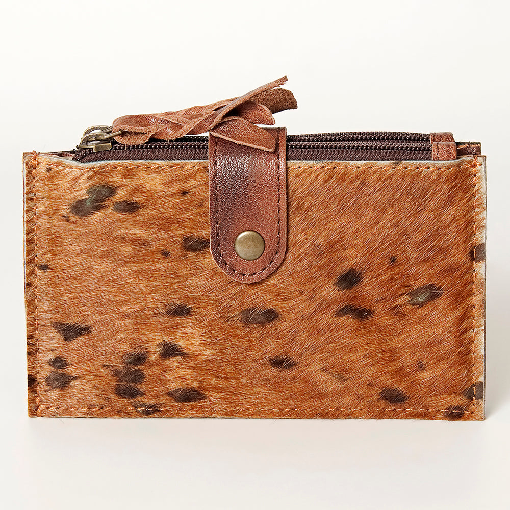 American Darling Coin Purse Hair on Genuine Leather Western Women Bag | Handbag Wristlet Travel Clutch