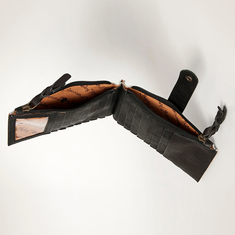 American Darling Card-Holder, Genuine Hair-On Cowhide & Full Grain Leather, Slim Western Travel Wallet