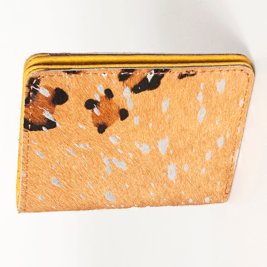 American Darling Card-Holder, Genuine Hair-On Cowhide & Full Grain Leather, Slim Western Travel Wallet