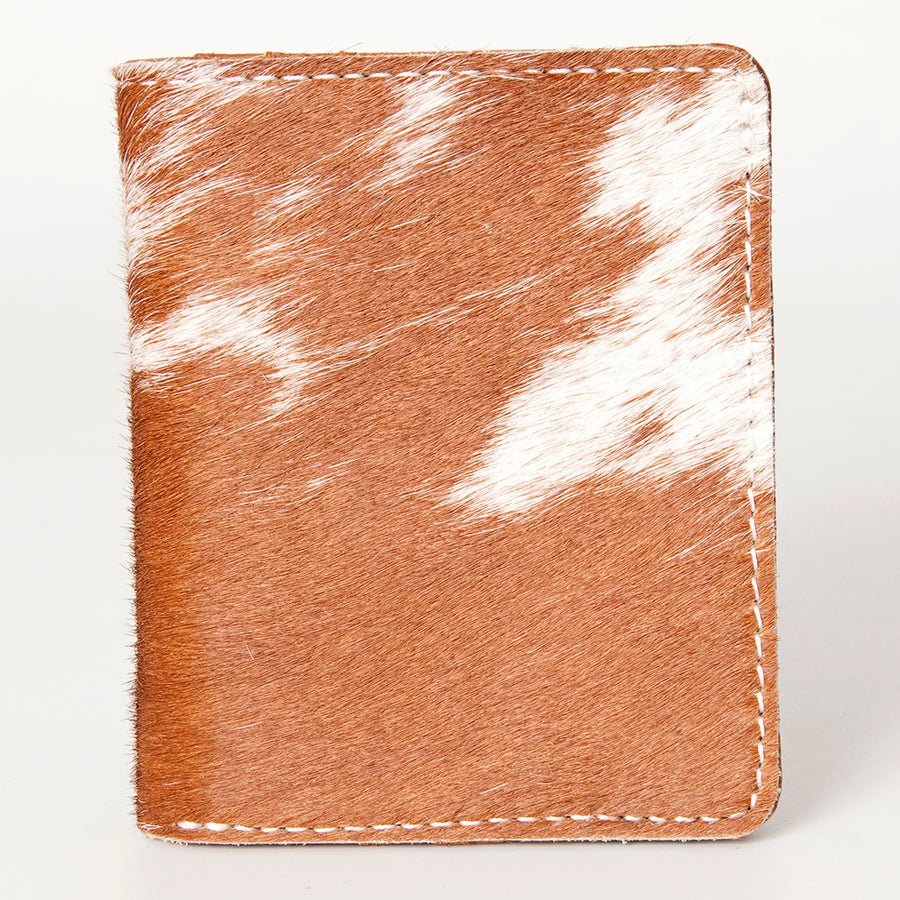 American Darling Handcrafted Leather Card-Holder with Authentic Hair-On Cowhide - Uhorse