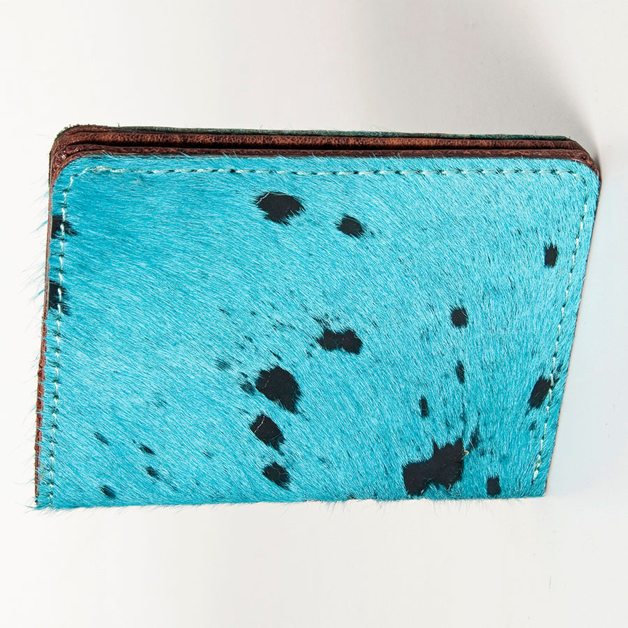 American Darling Card-Holder, Genuine Hair-On Cowhide & Full Grain Leather, Slim Western Travel Wallet