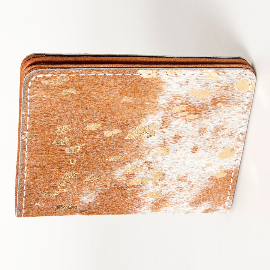 American Darling Card-Holder, Genuine Hair-On Cowhide & Full Grain Leather, Slim Western Travel Wallet