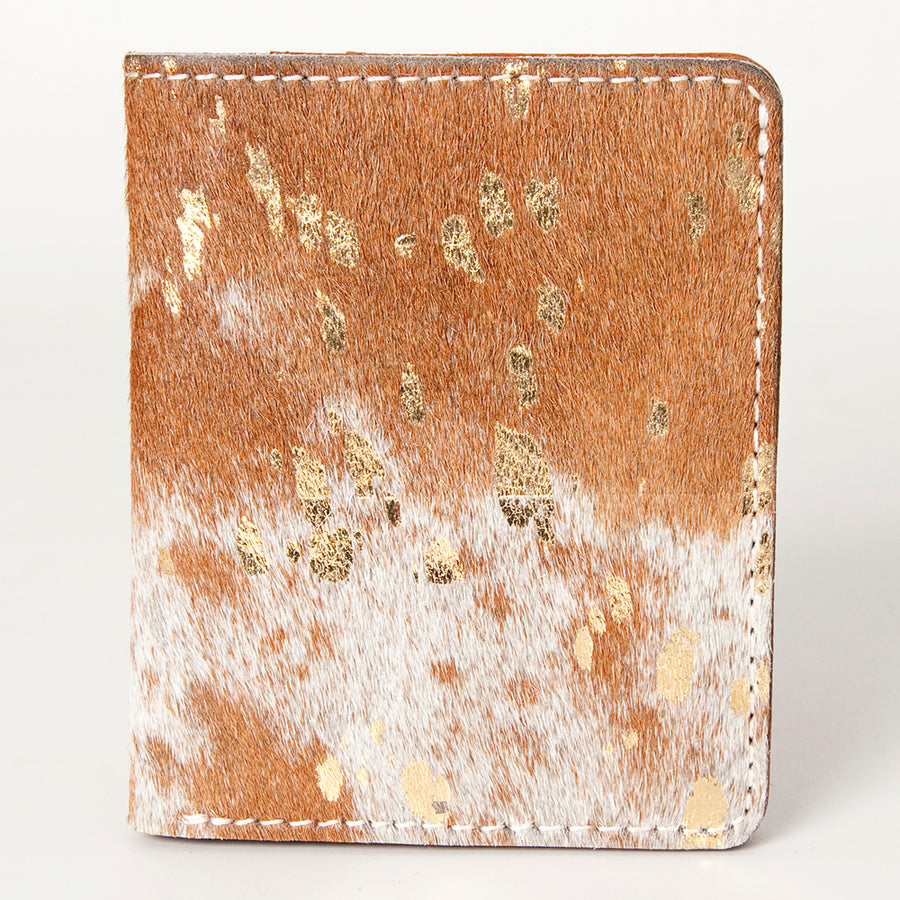 American Darling Handcrafted Leather Card-Holder with Authentic Hair-On Cowhide - Uhorse
