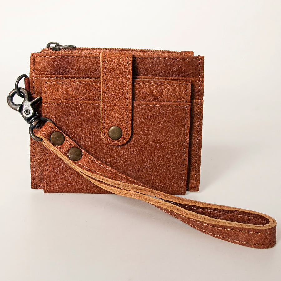 American Darling Card-Holder, Genuine Full Grain Vegetable Tanned Leather, Slim Western Minimalist Wallet