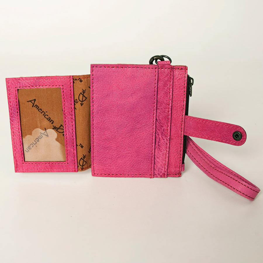 American Darling Card-Holder, Genuine Full Grain Vegetable Tanned Leather, Slim Western Minimalist Wallet