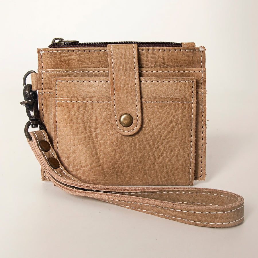 American Darling Card-Holder, Genuine Full Grain Vegetable Tanned Leather, Slim Western Minimalist Wallet
