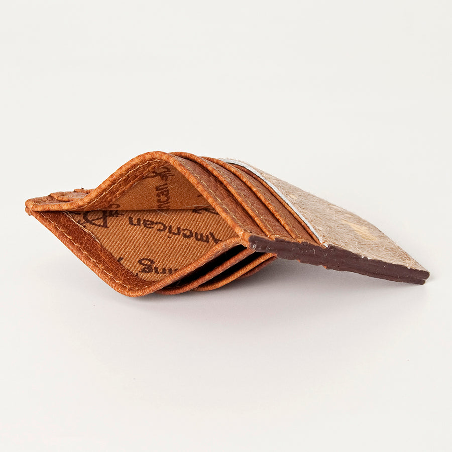 American Darling Card-Holder, Genuine Full Grain Vegetable Tanned Leather, Slim Western Minimalist Wallet