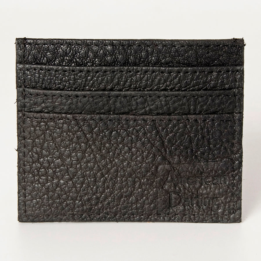 American Darling Card-Holder, Genuine Full Grain Vegetable Tanned Leather, Slim Western Minimalist Wallet
