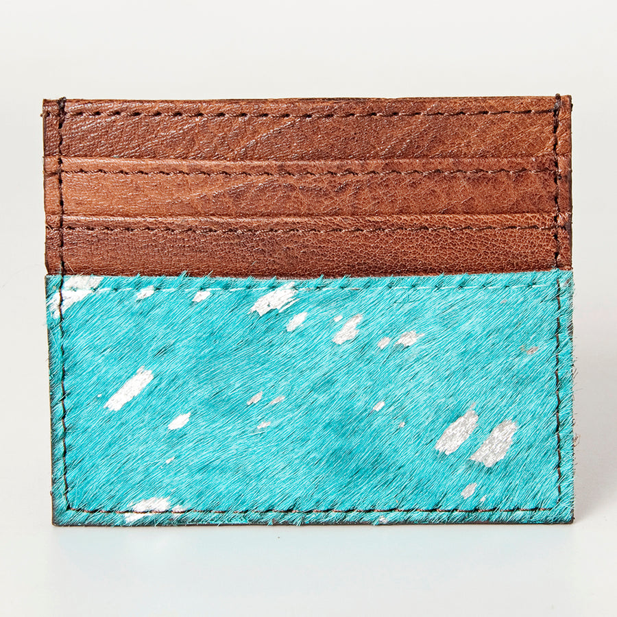 American Darling Card-Holder, Genuine Full Grain Vegetable Tanned Leather, Slim Western Minimalist Wallet