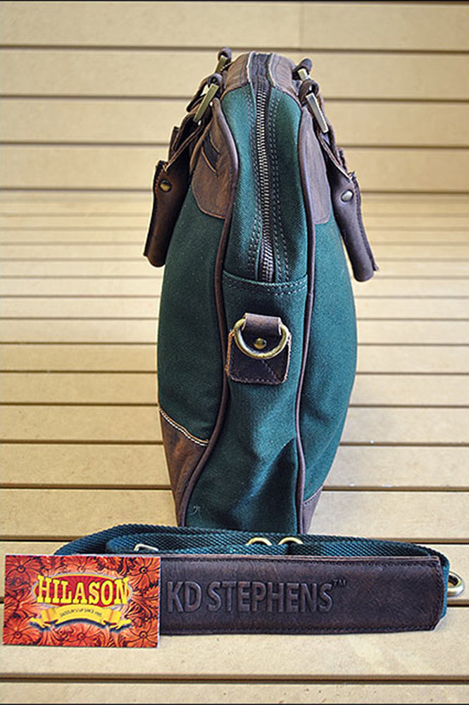 Professional Satchel Laptop Briefcase Bag Leather Canvas