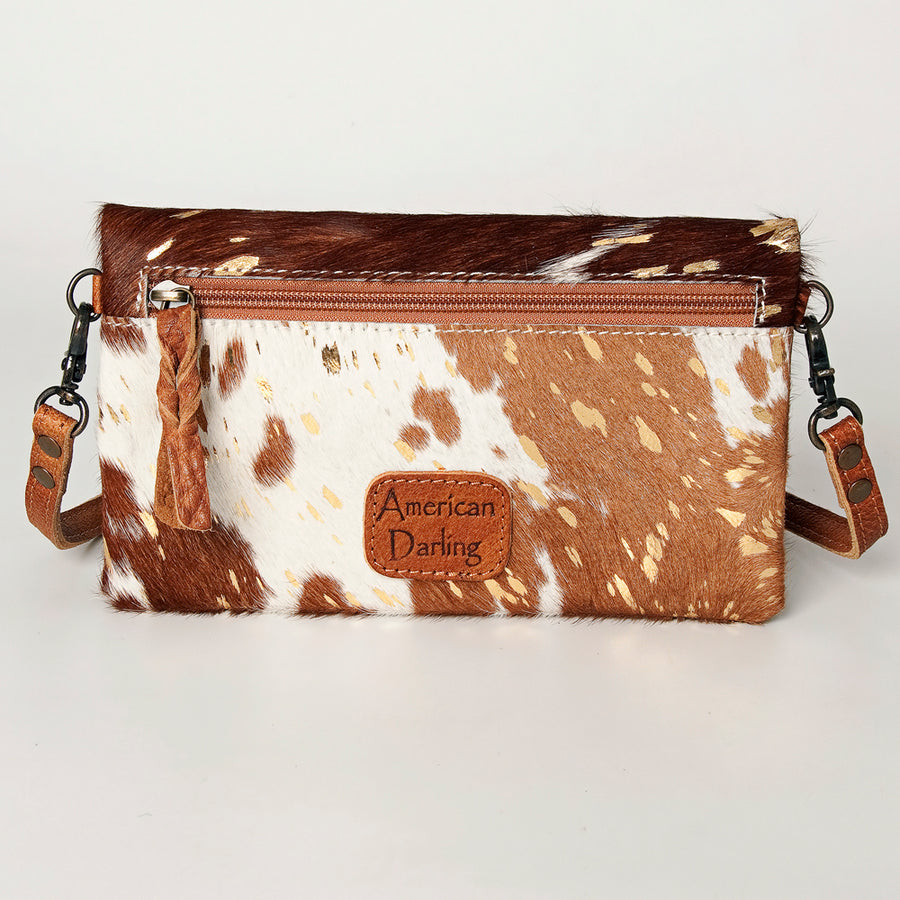 American Darling Small Cross body Bag, Hair-On Cowhide, Genuine Full Grain Western Purse