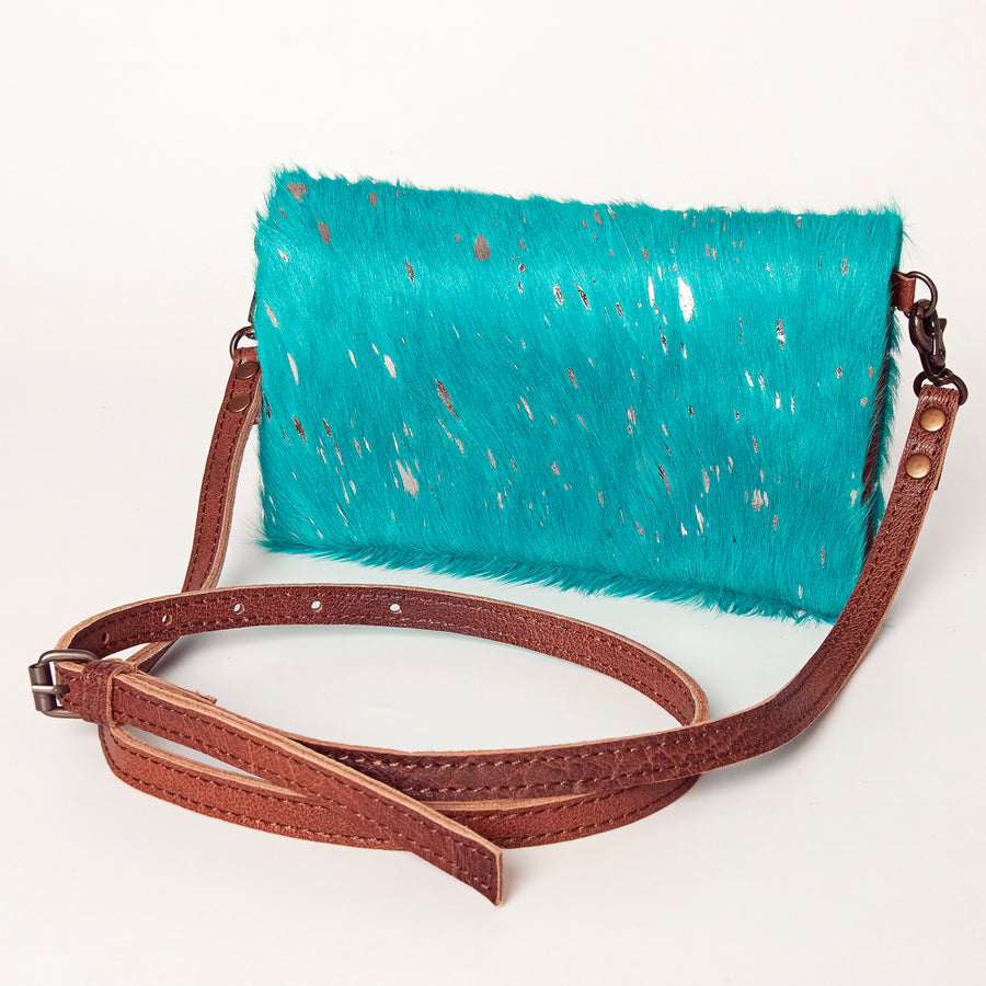 American Darling Handcrafted Leather Small Cross body Bag with Hair-On Cowhide - Uhorse