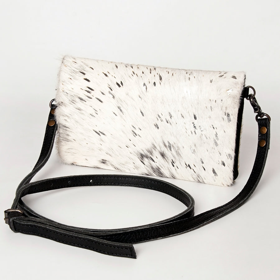 American Darling Handcrafted Leather Small Cross body Bag with Hair-On Cowhide - Uhorse