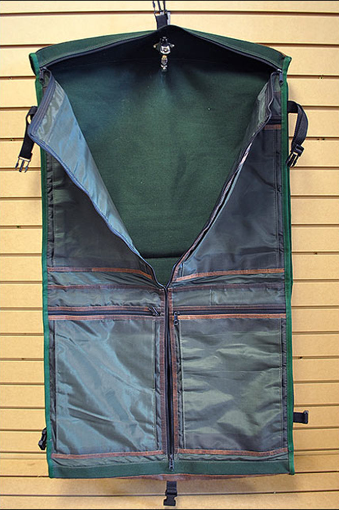 24“W x 20“H x 8“D Garment Bag  Leather Canvas Large
