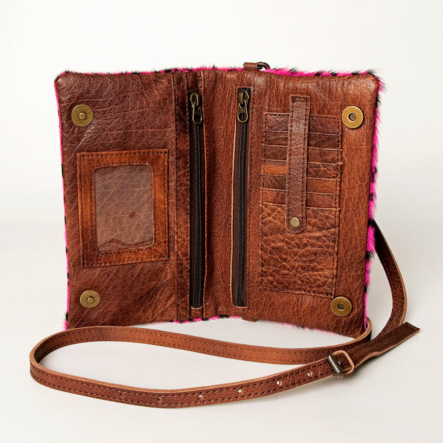 American Darling Small Cross body Bag, Hair-On Cowhide, Genuine Full Grain Western Purse