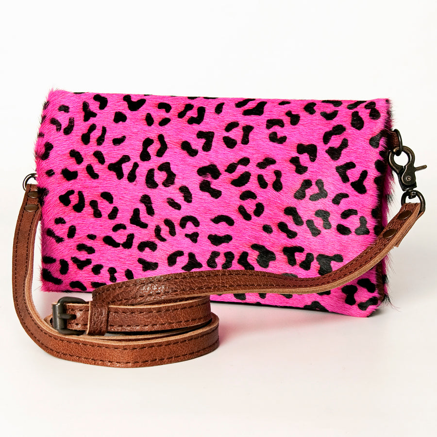 American Darling Handcrafted Leather Small Cross body Bag with Hair-On Cowhide - Uhorse