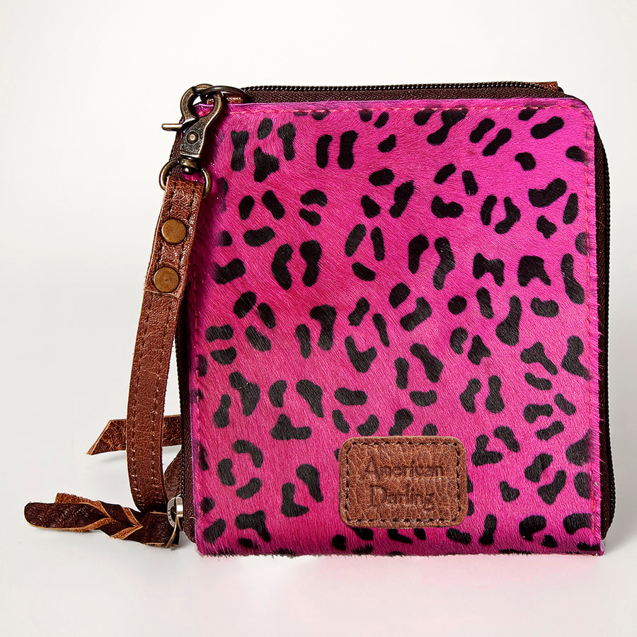 American Darling Cross body Bag, Hair-On Cowhide & Genuine Full Grain Leather, Western Shoulder Purse, 6in (H) X 6in (W)