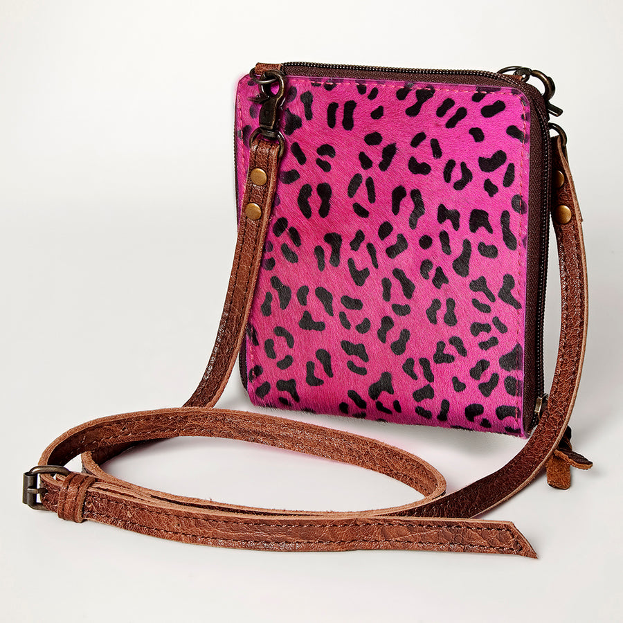 American Darling Handcrafted Leather Cross body Bag with Hair-On Cowhide - Uhorse