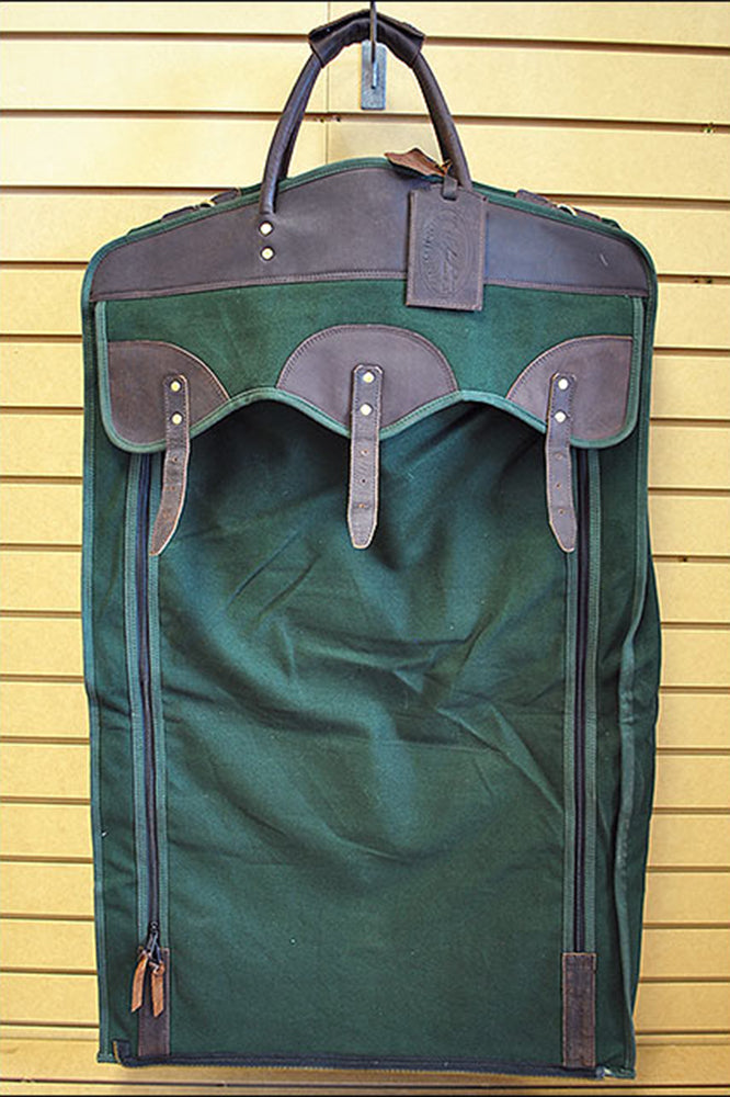 23“W x 20“H x 7“D Garment Bag Leather Canvas Regular Size