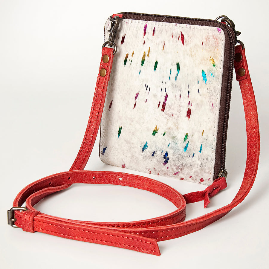American Darling Handcrafted Leather Cross body Bag with Hair-On Cowhide - Uhorse