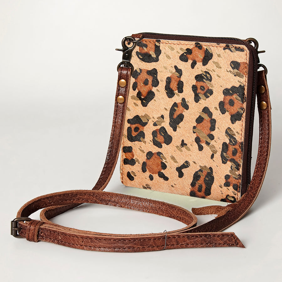American Darling Handcrafted Leather Cross body Bag with Hair-On Cowhide - Uhorse
