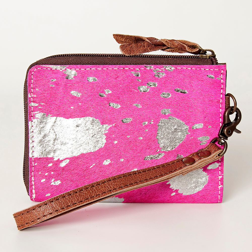 American Darling Coin Purse Hair on Genuine Leather Western Women Bag | Handbag Wristlet Travel Clutch
